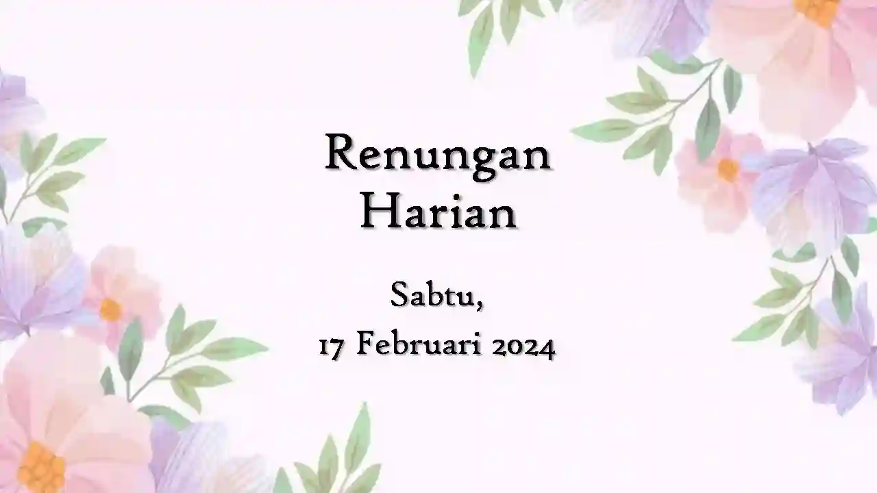 renungan harian hari ini
