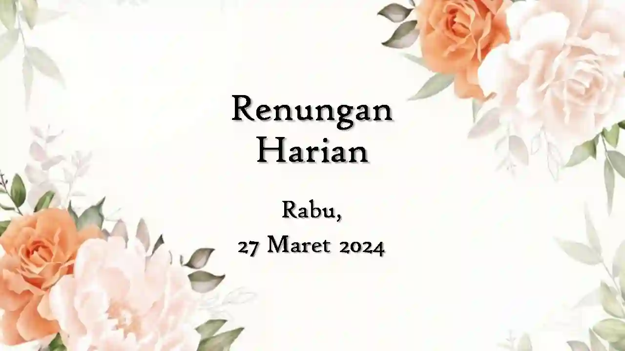 renungan harian hari ini