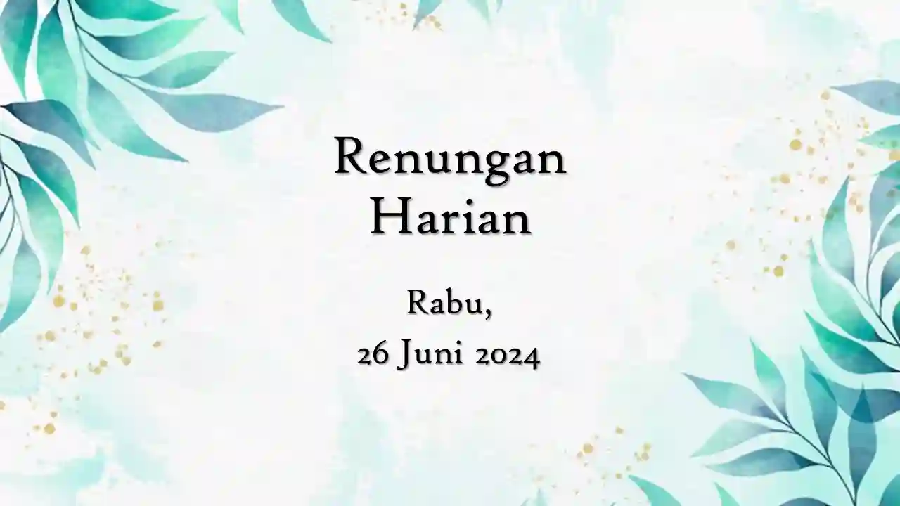 renungan harian hari ini