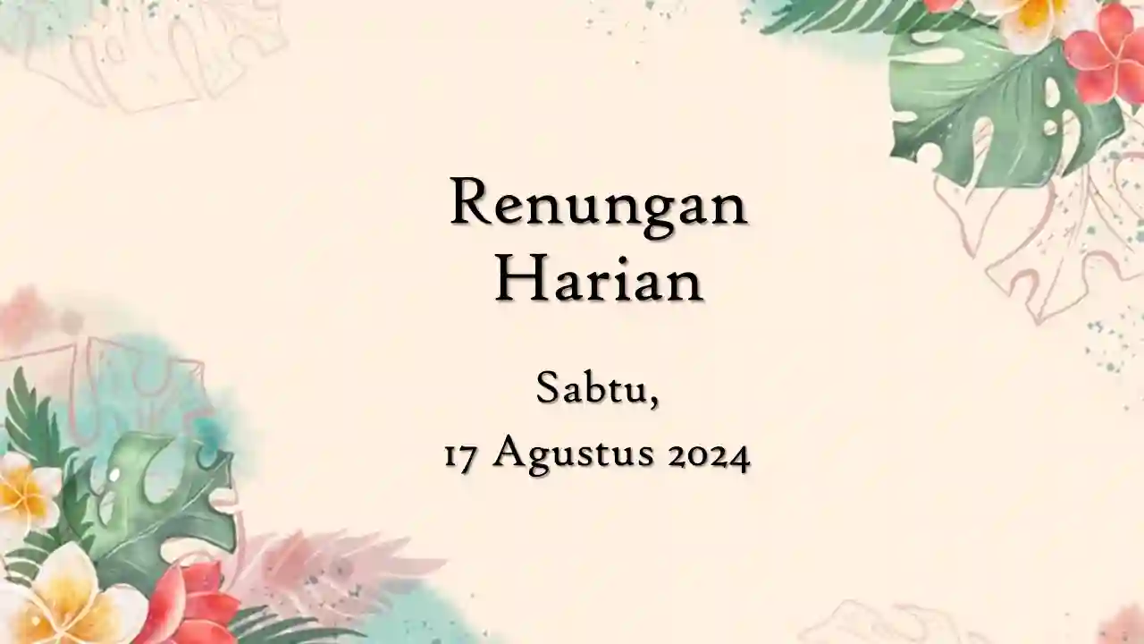 renungan harian hari ini