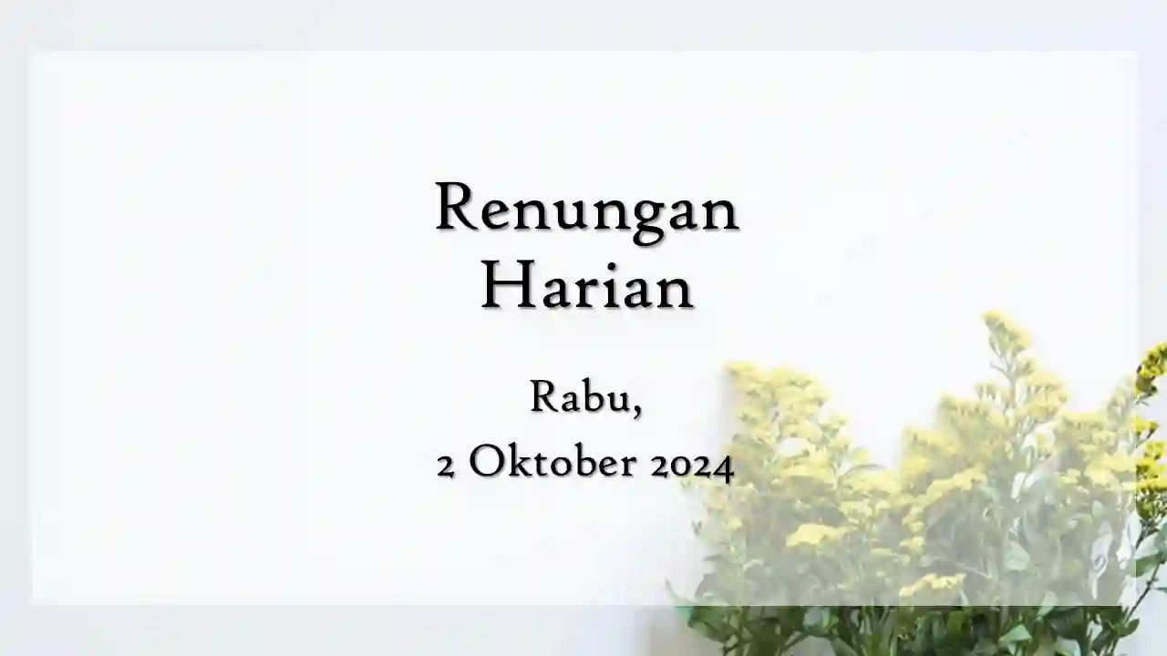 renungan harian hari ini