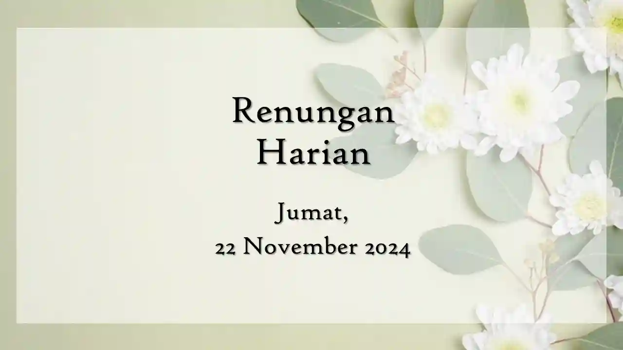renungan harian hari ini