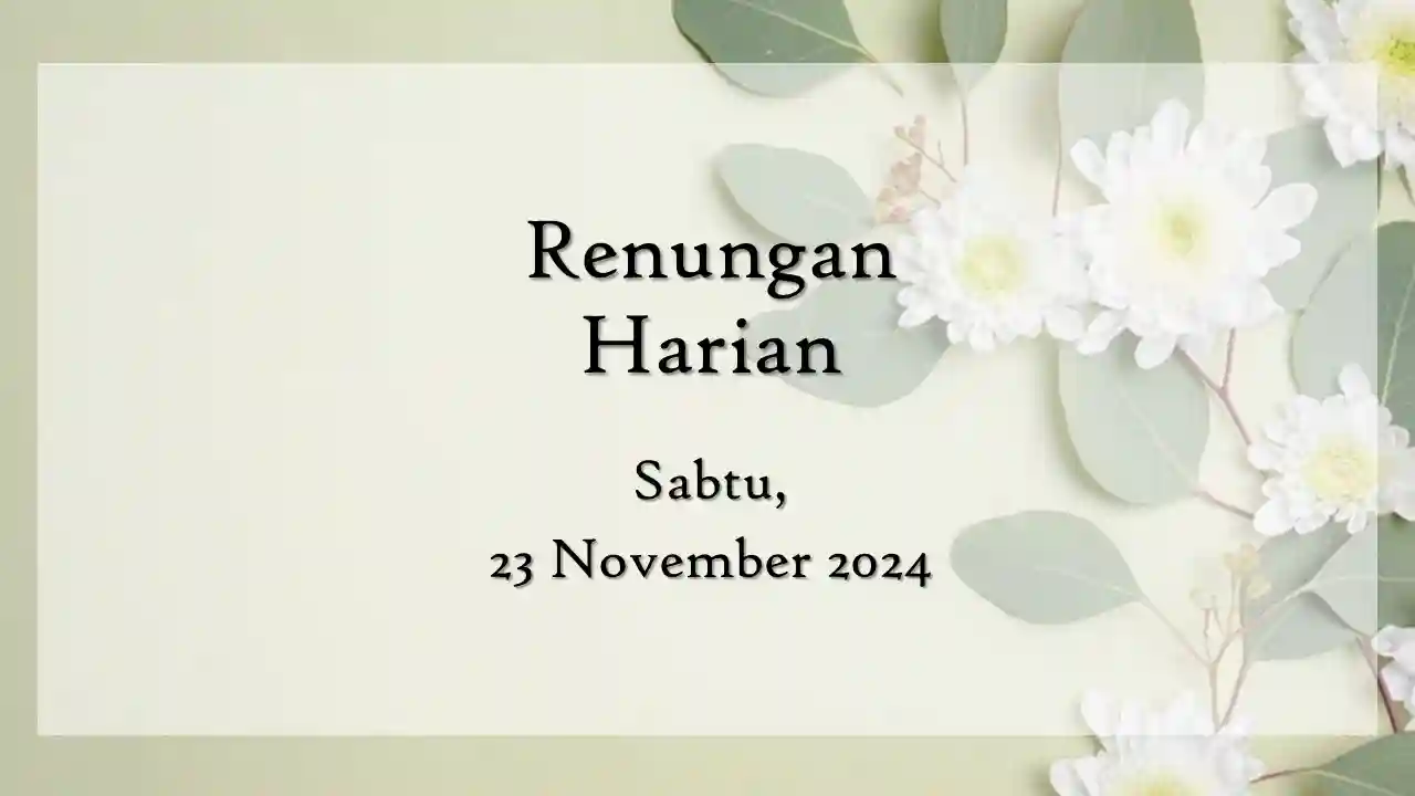 renungan harian hari ini