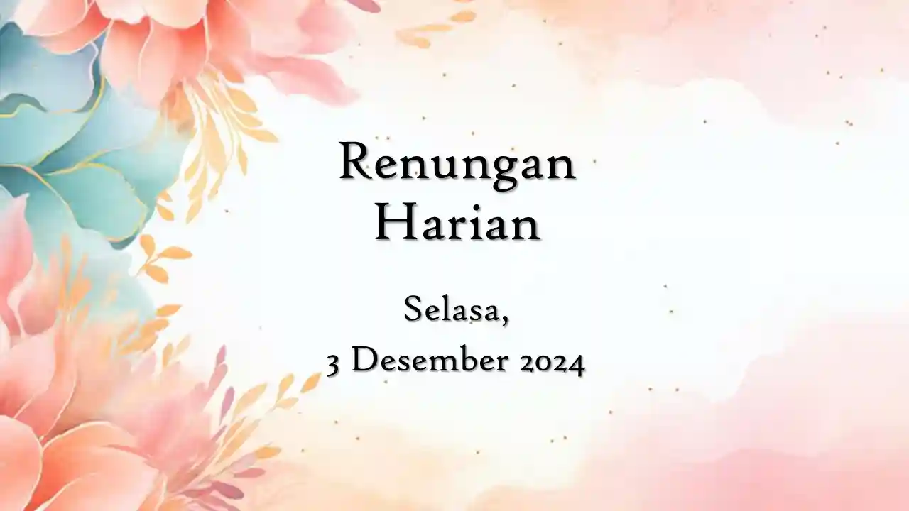 renungan harian hari ini