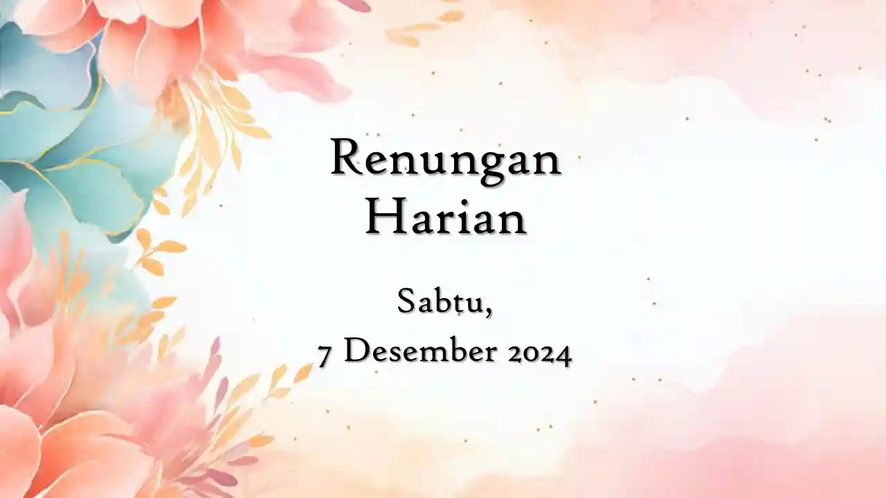 renungan harian hari ini
